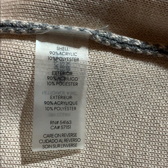 Calvin Klein Gray Open Front Long Knit Cardigan w/Contrast Color - Picture 9 of 10